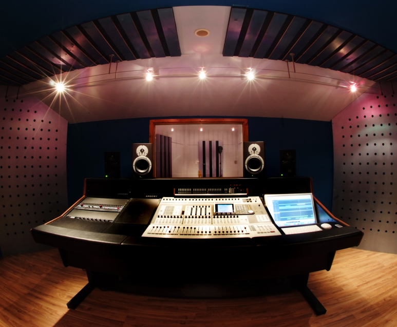 Control room at The Recording Academy @ Astar Studios.