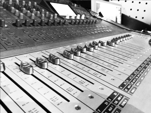 Recording desk at The Recording Academy.